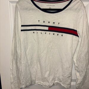 White Tommy Hilfiger Long-Sleeve Tee